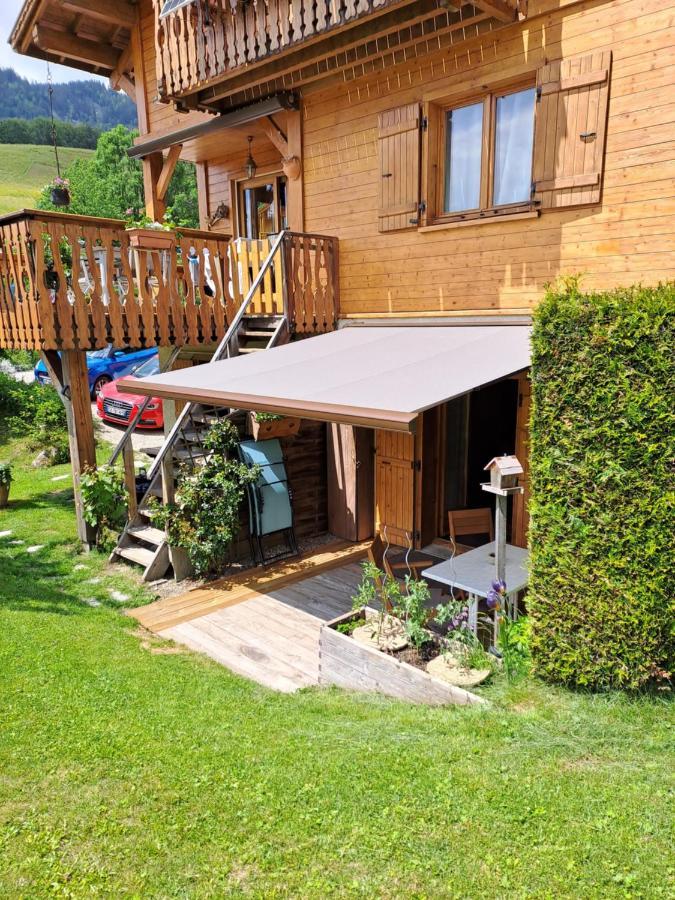 A4 Km De Megeve Tres Joli Studio Avec Jacuzzi ,Vue Sur Les Montagnes Au Calme Praz-sur-Arly Zewnętrze zdjęcie