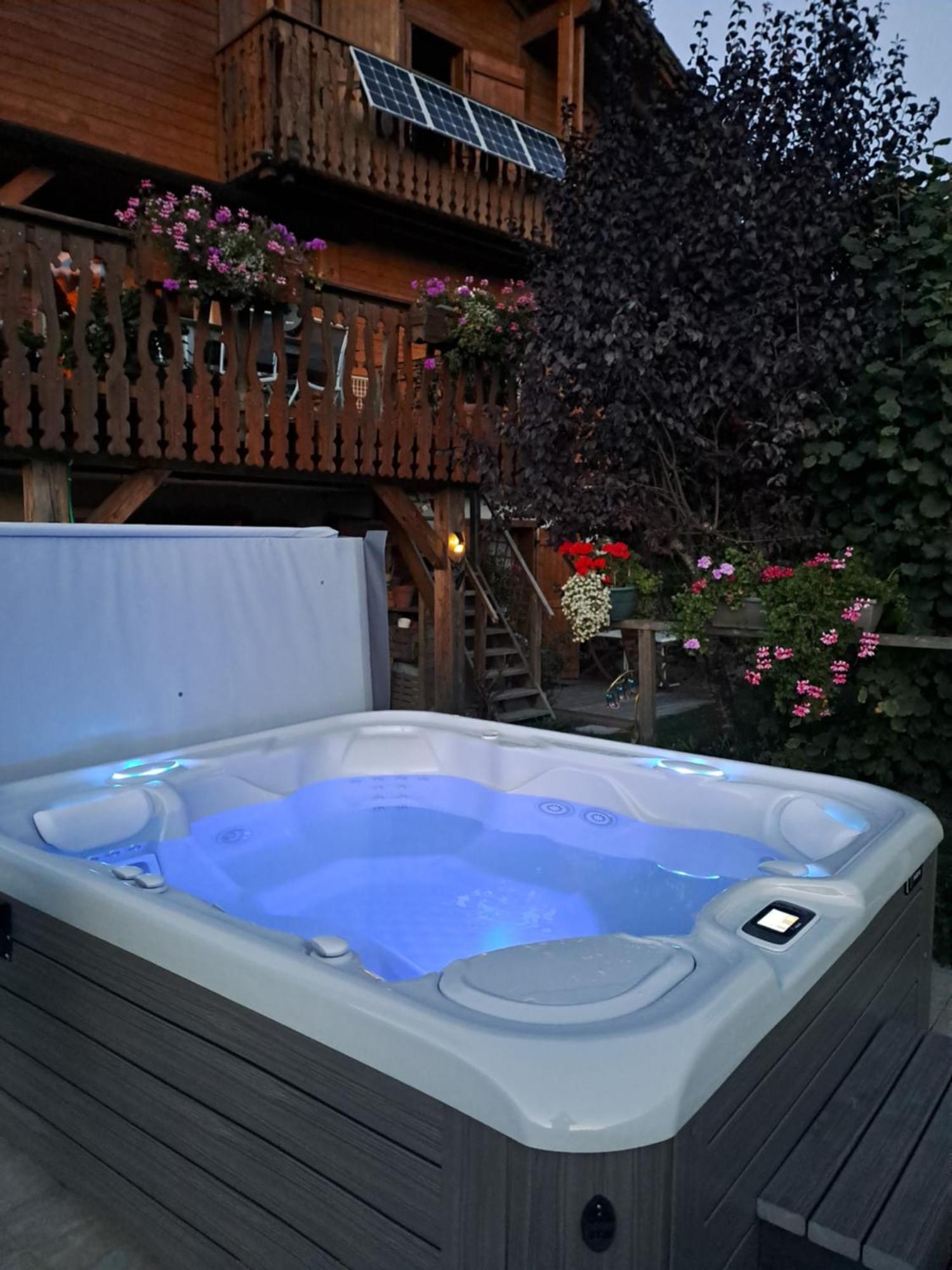 A4 Km De Megeve Tres Joli Studio Avec Jacuzzi ,Vue Sur Les Montagnes Au Calme Praz-sur-Arly Zewnętrze zdjęcie